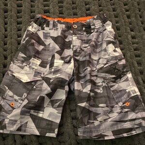 ZeroXposur Black and Gray Swim Trunks
